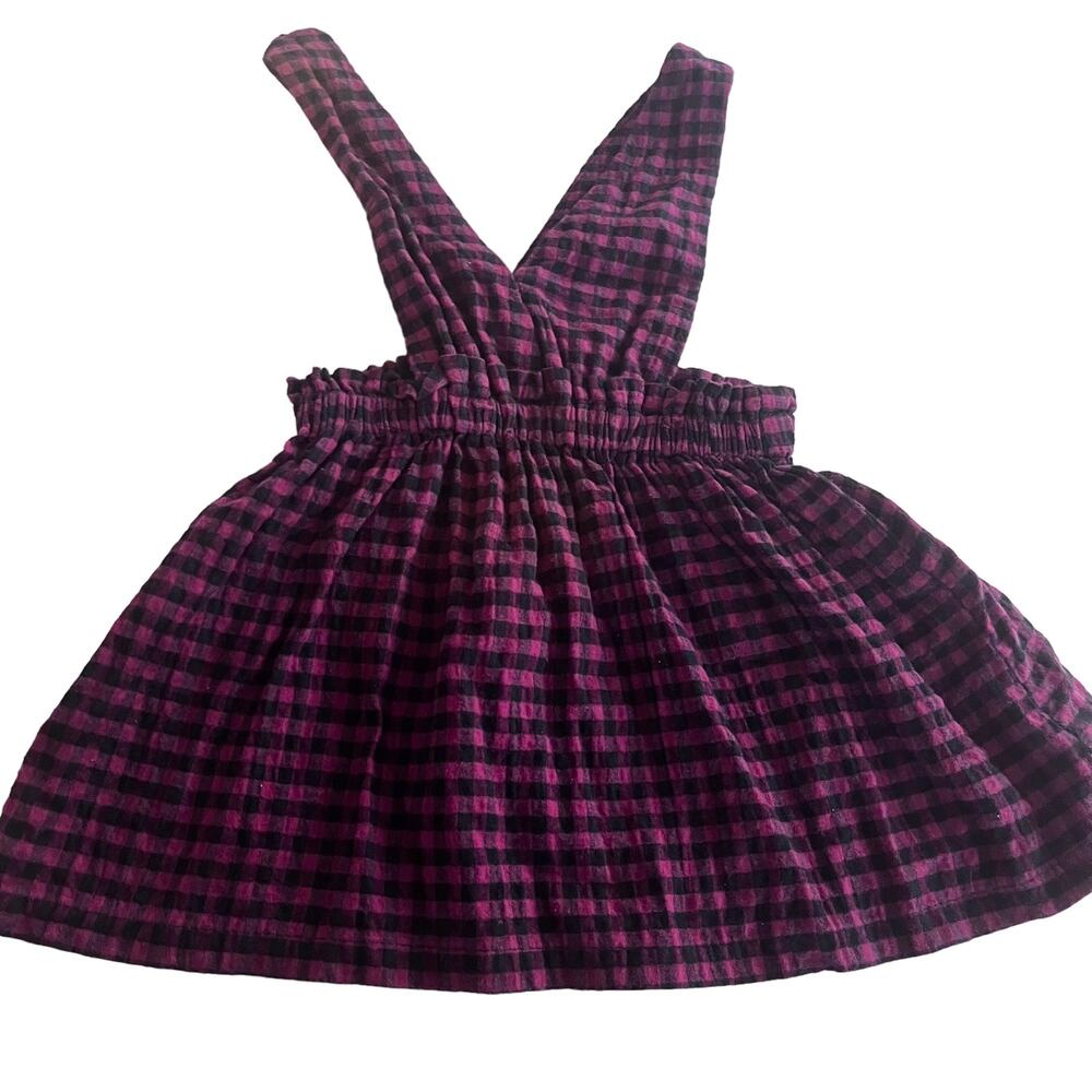 Zara girls gingham overall skirt 12-18 months